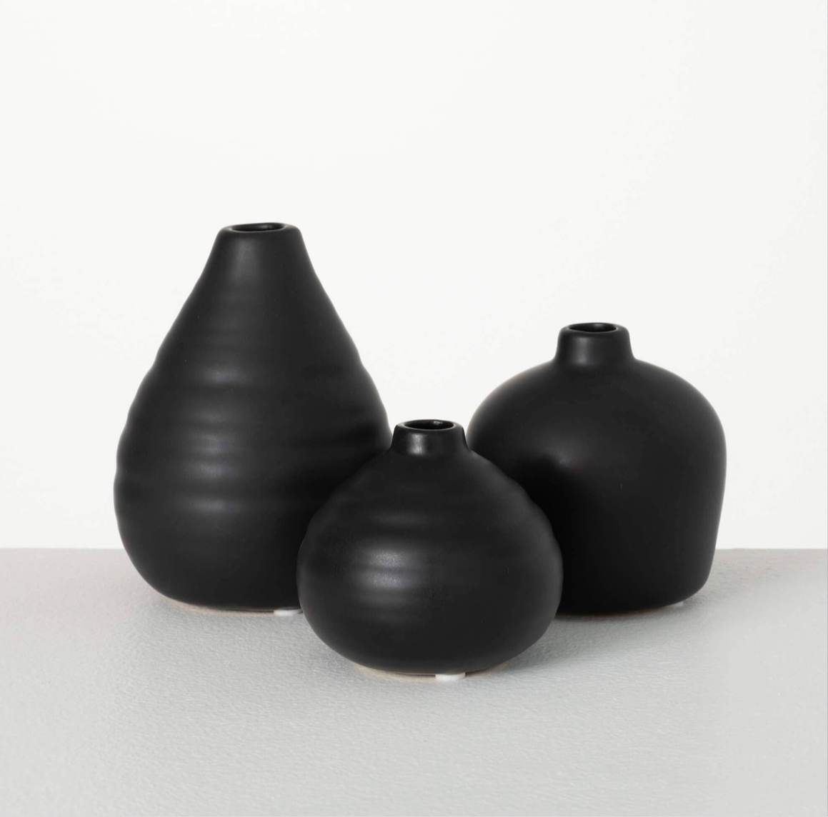 Matte Noir Vase Set