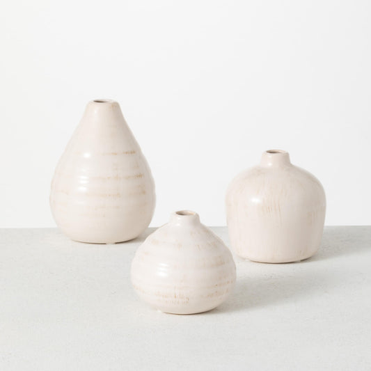 Pure Ivory Vase Set